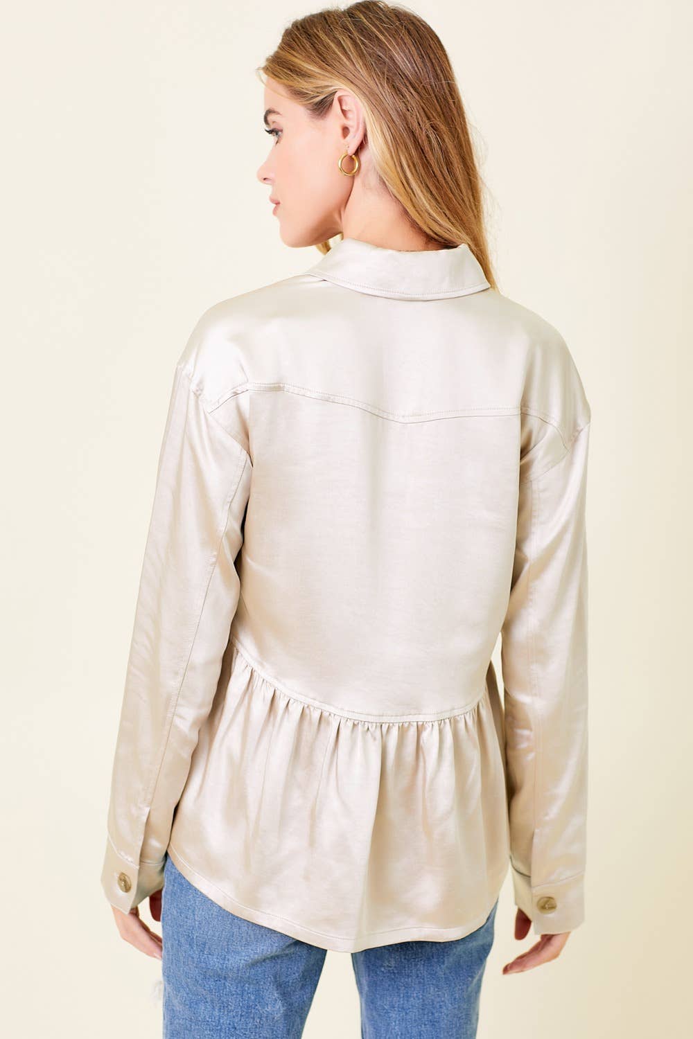 Peplum Satin Jacket