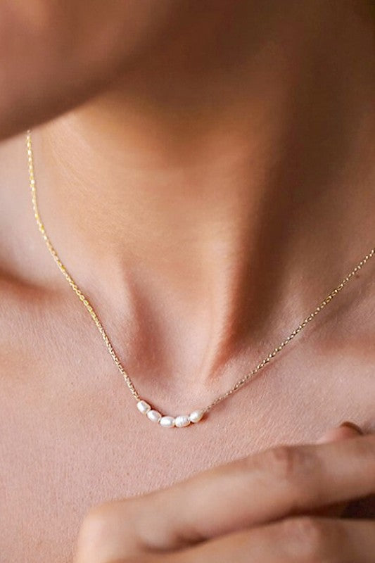 18k Gold Fresh Water Pearl Necklace