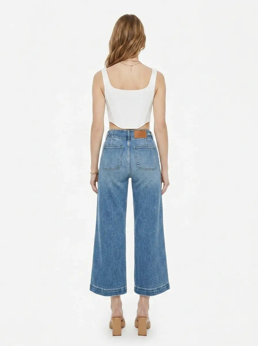 ARTEMIS VINTAGE - HIGH RISE CROP WIDE JEANS