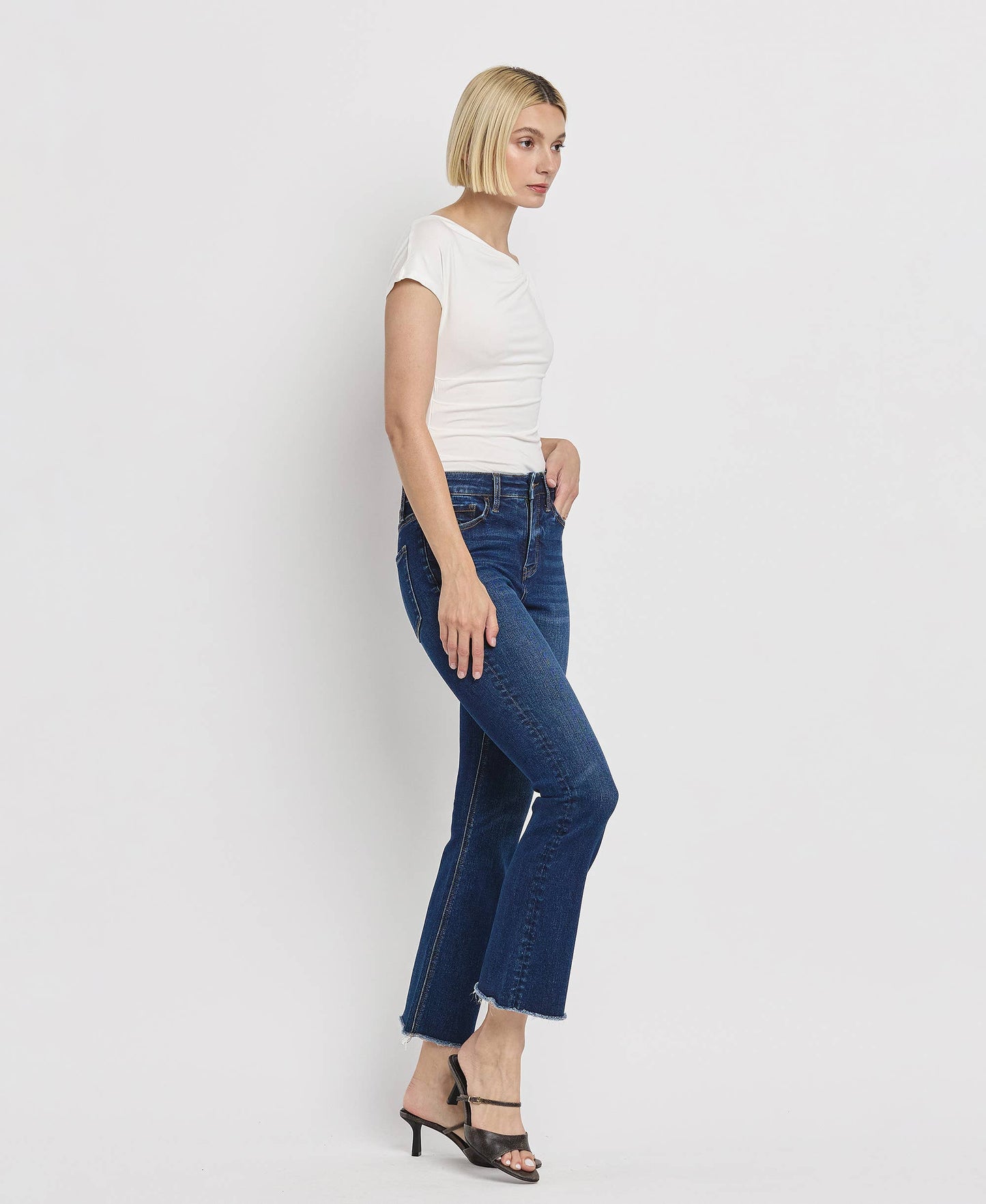 Dark Denim Kick Flares