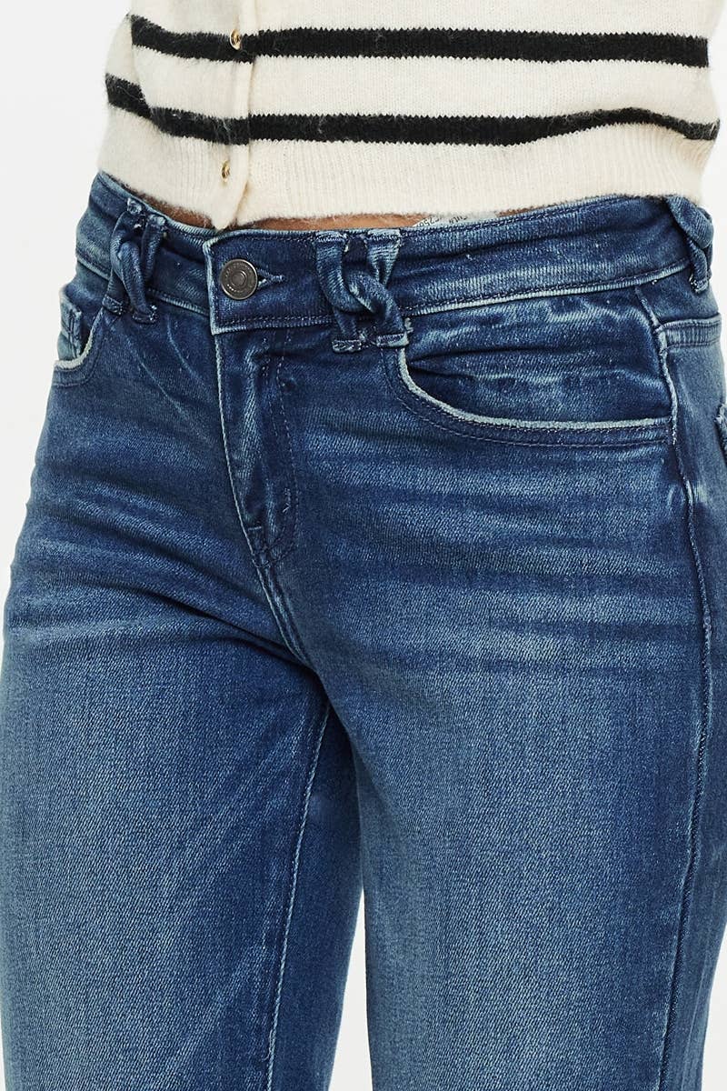 Mid Rise Slim Straight Fit Jeans