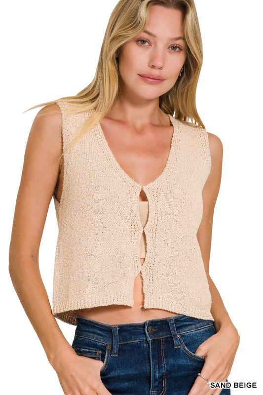 Hook & Eye Knit Sweater Vest