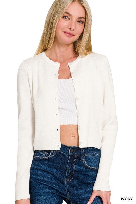 Crew Neck Cardigan