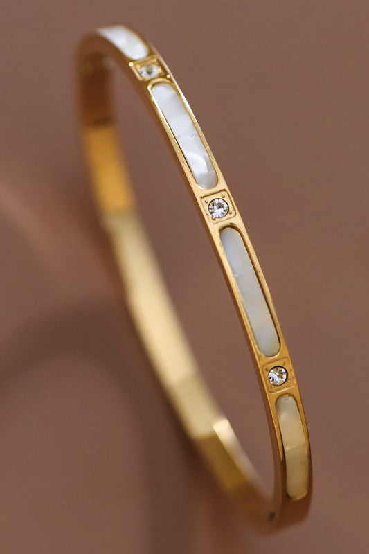 18K Gold Dipped Stainless Steel Bangle