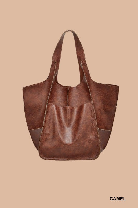 Oversize Large Capacity Soft Vegan Leather Bag