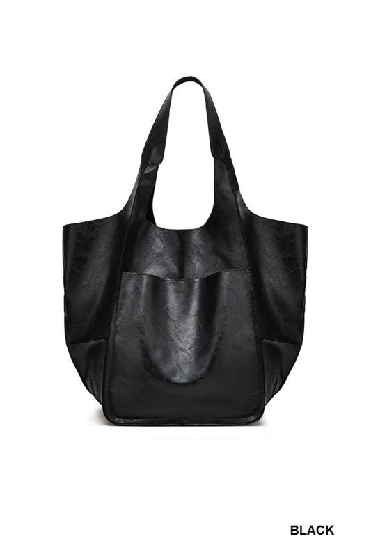 Oversize Large Capacity Soft Vegan Leather Bag