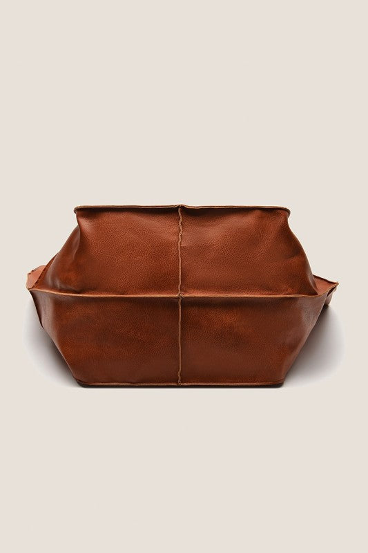 Oversize Large Capacity Soft Vegan Leather Bag