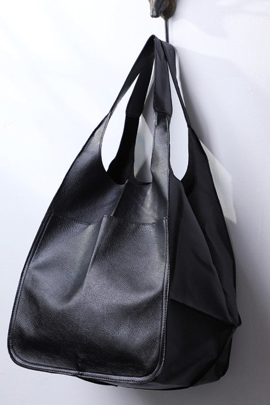 Oversize Large Capacity Soft Vegan Leather Bag
