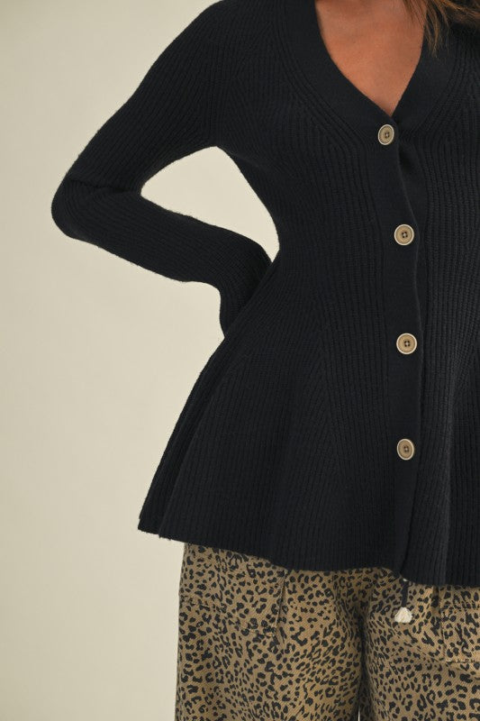 V Neck Hourglass Sweater Cardigan