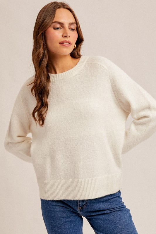 Crew Neck Relaxed Fit Everyday Essential Sweater