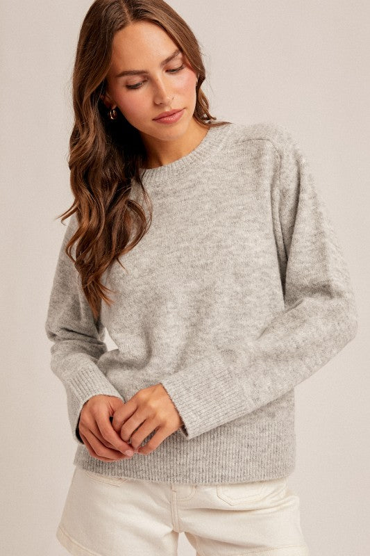 Crew Neck Relaxed Fit Everyday Essential Sweater