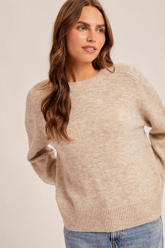 Crew Neck Relaxed Fit Everyday Essential Sweater