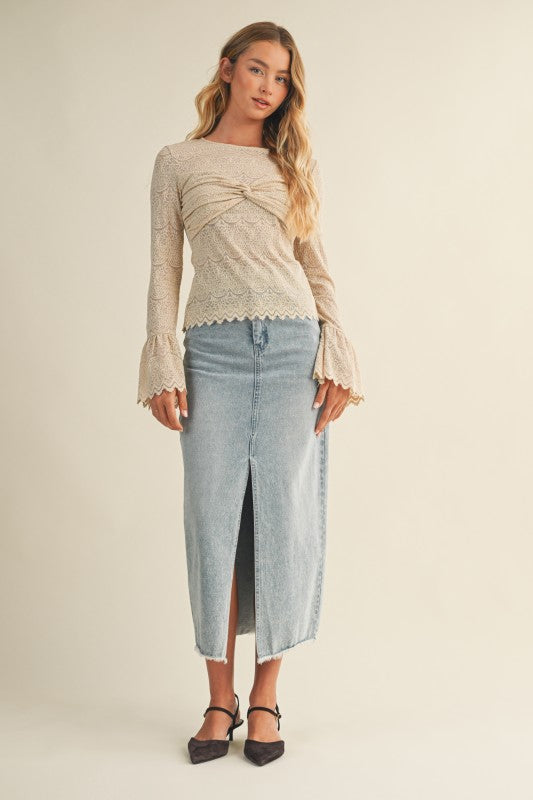 Lace Long Sleeve Top