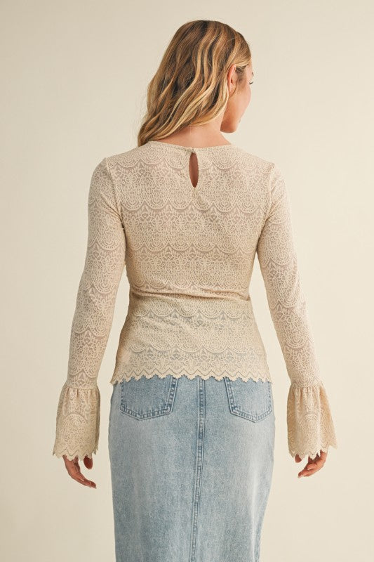 Lace Long Sleeve Top