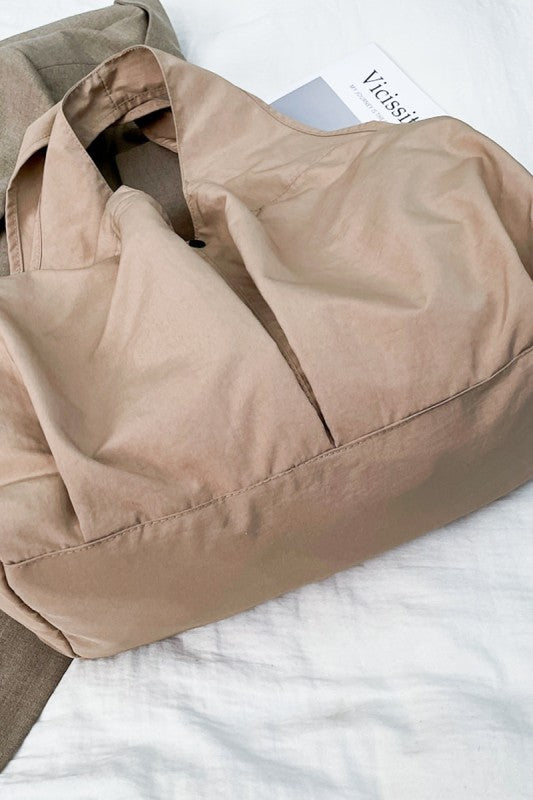 Carry All Pleated Draped Shoulder Tote Bag