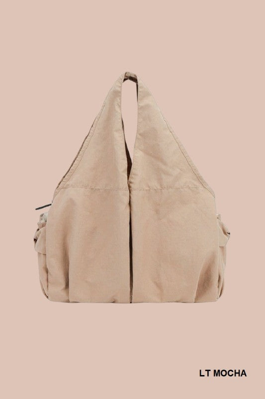 Carry All Pleated Draped Shoulder Tote Bag
