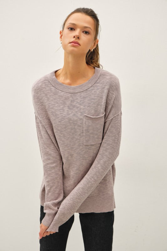 Slub Sweater With Chest Pockets