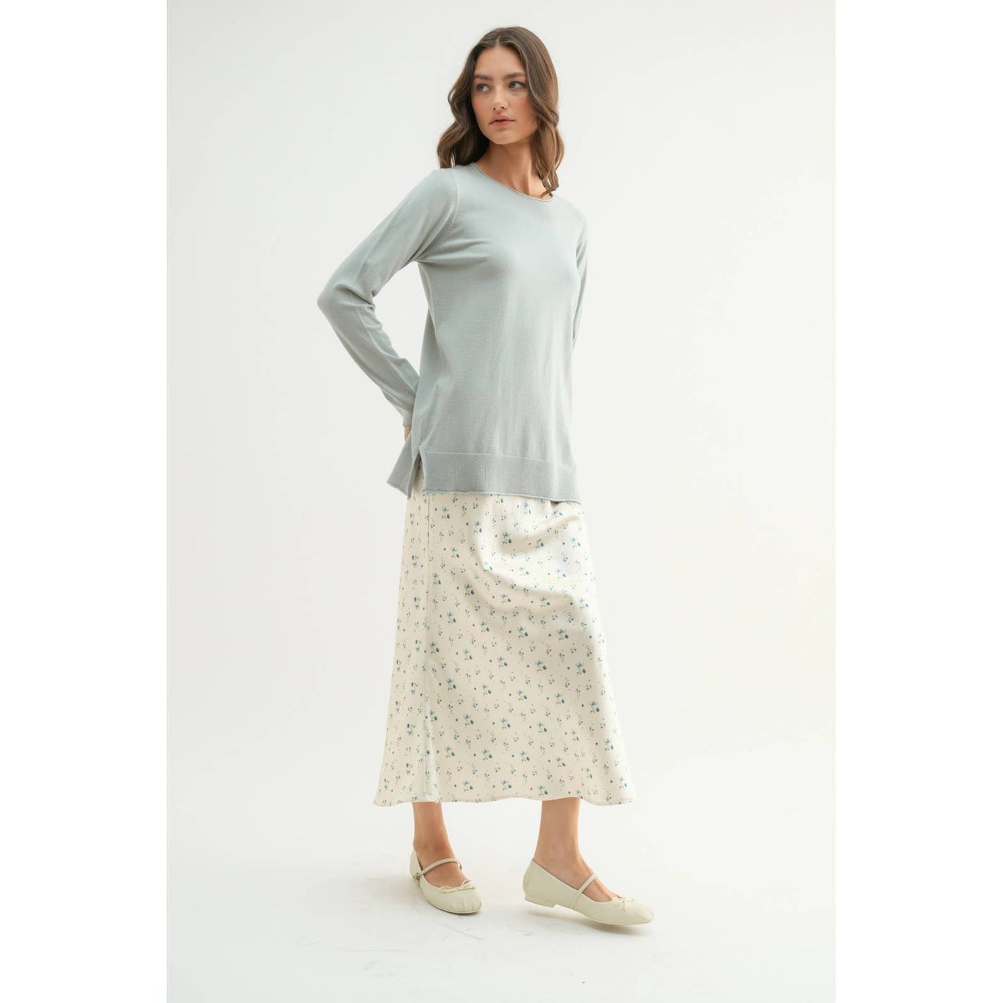 Lightweight Boat Neck Sweater - Mint