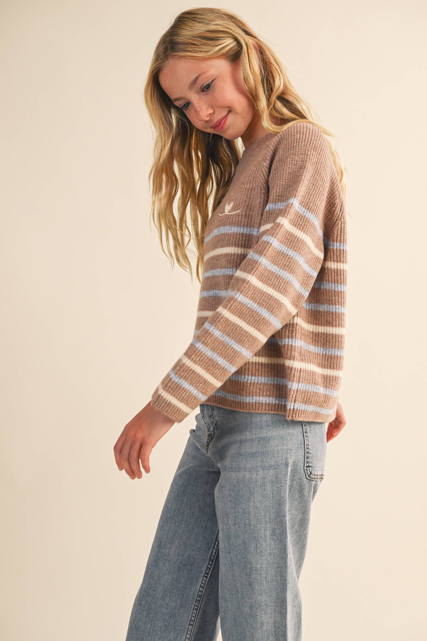 Girls Striped Sweater