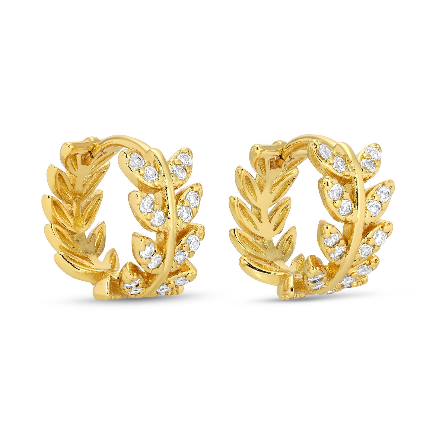 Splendid Iris - Combo 3, Assorted Pavé Huggies: Silver