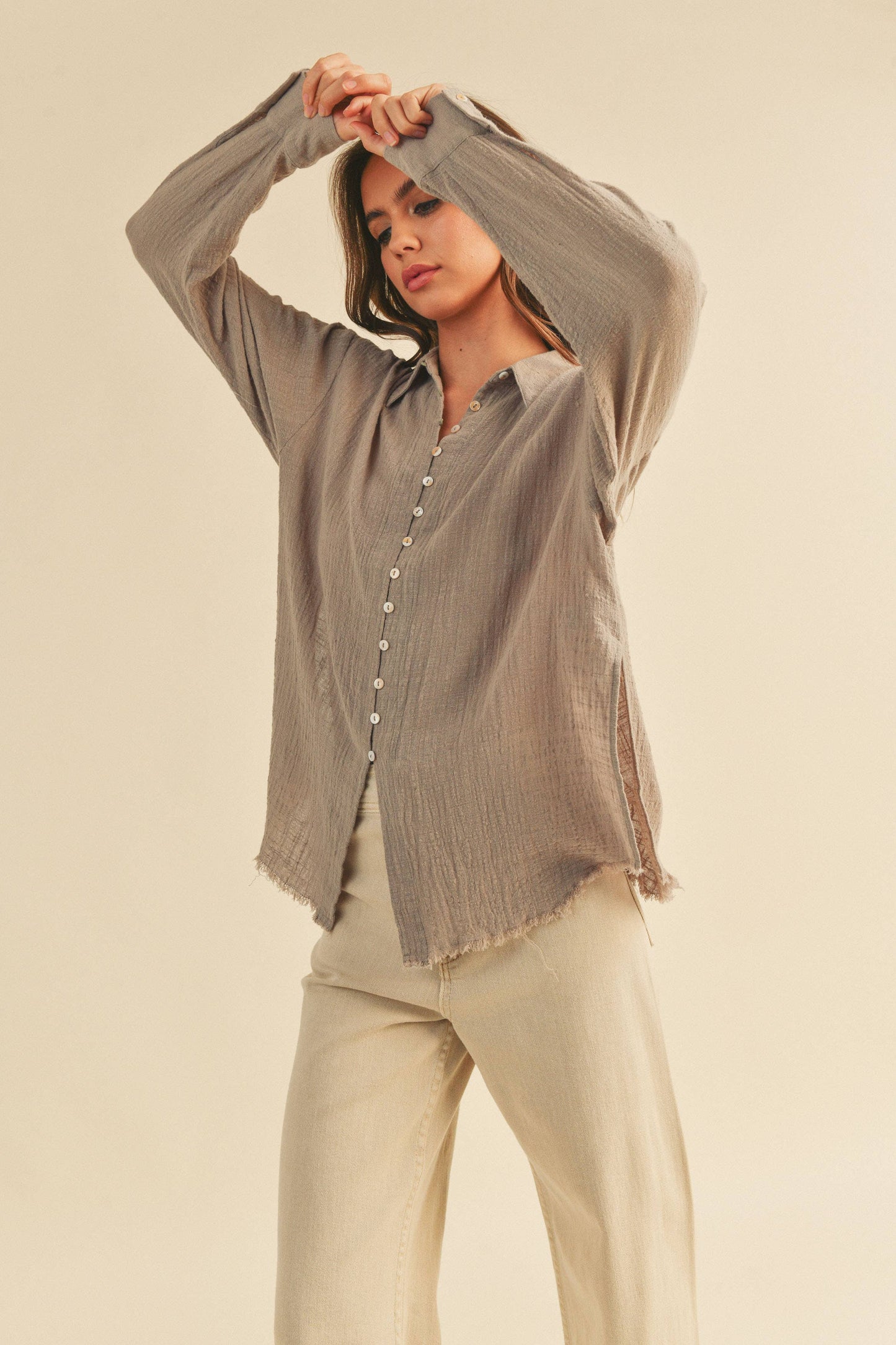 Gauzy Button Down Shirt