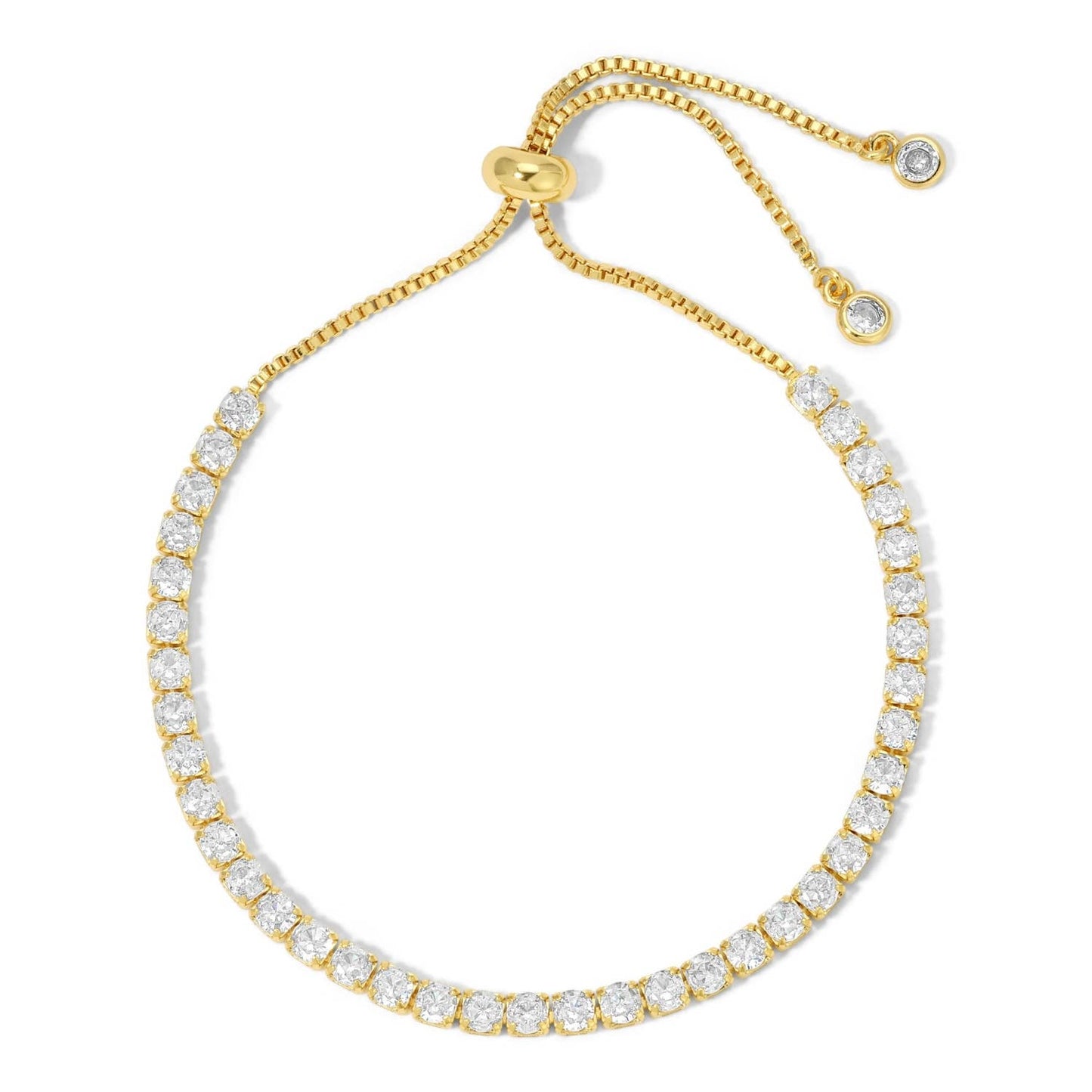 Splendid Iris - Pulley Tennis Bracelet: Gold / 3mm