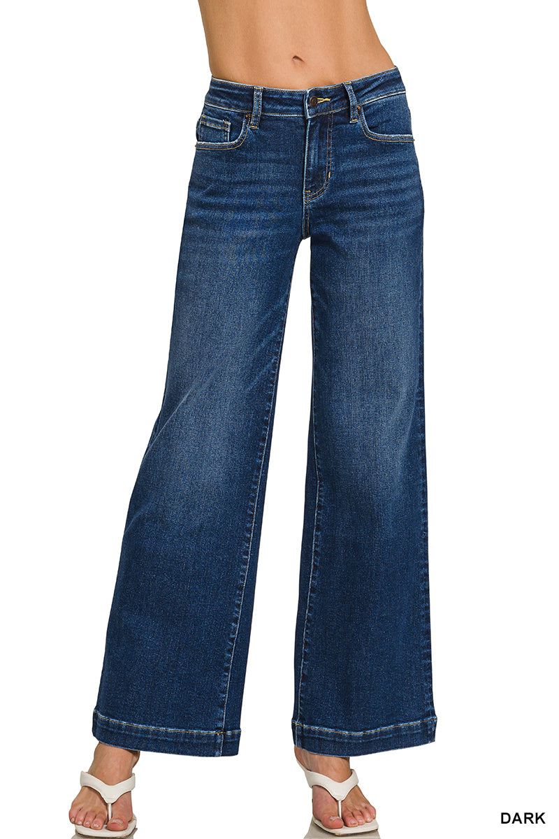 Dark Wash Wide Leg Denim