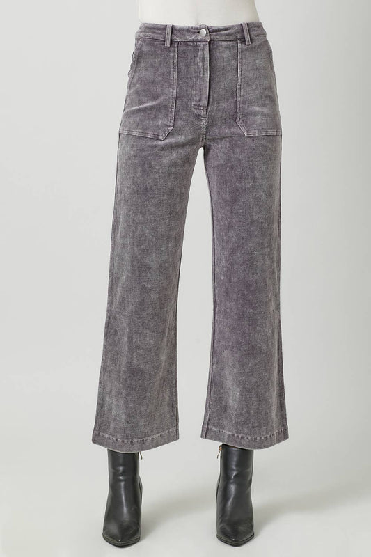 Washed Corduroy Trousers: Vintage Grey