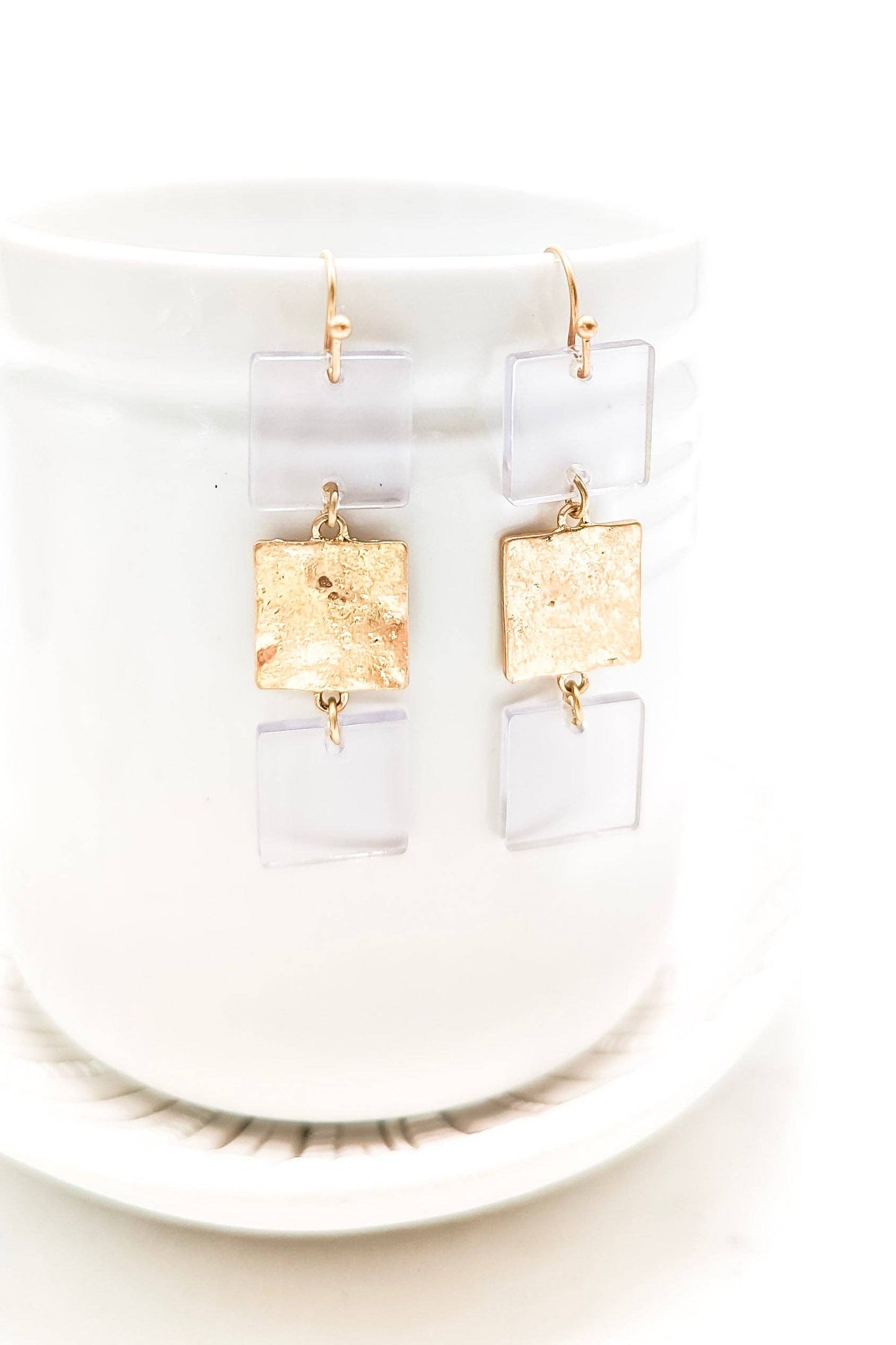 Annalisa Earrings: CLEAR-WG