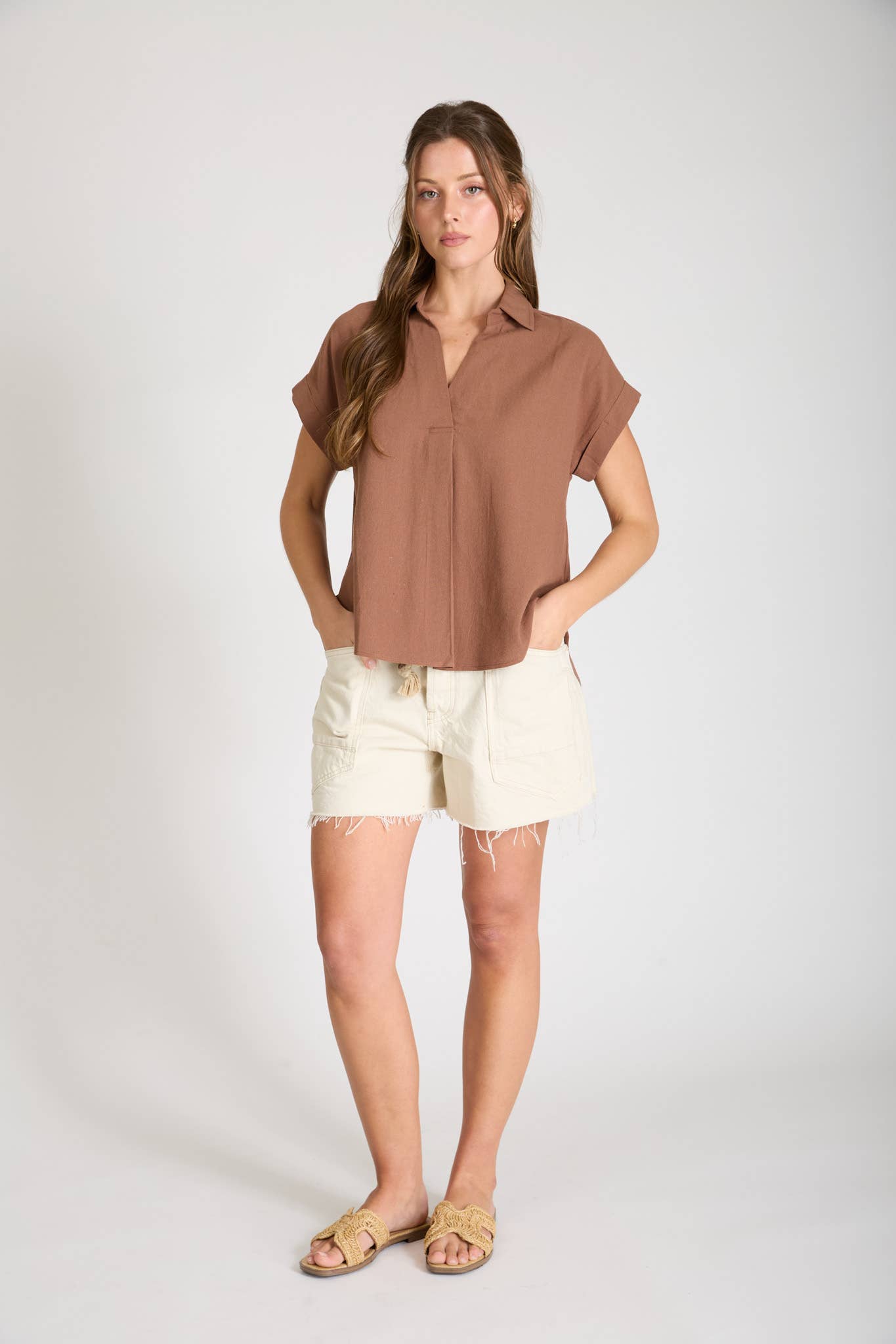 Collared U Hem Top
