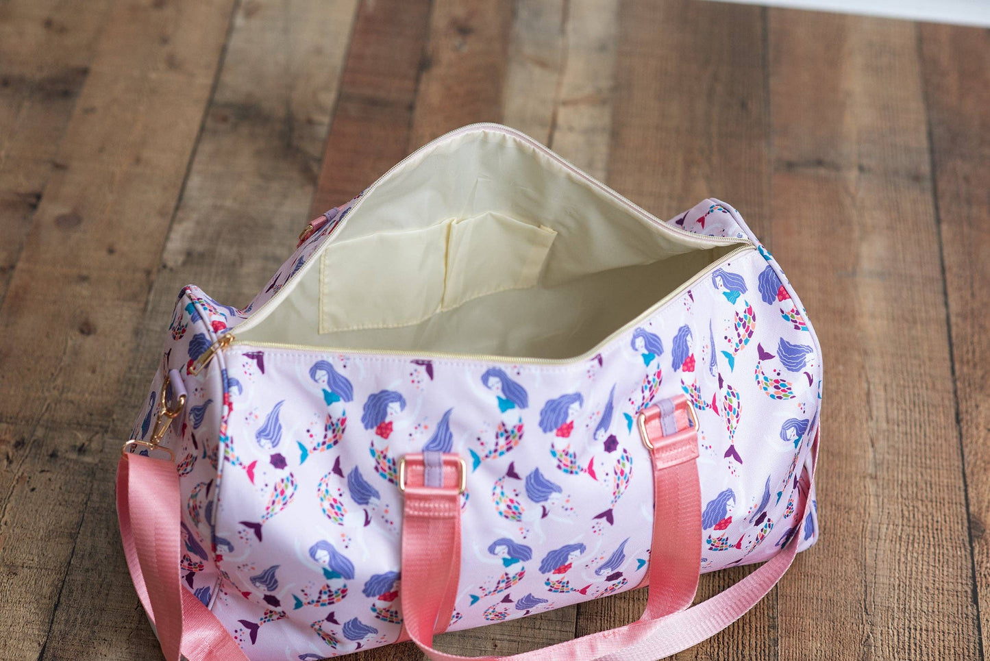 Kids Pink & Purple Mermaid Weekender Travel Bag