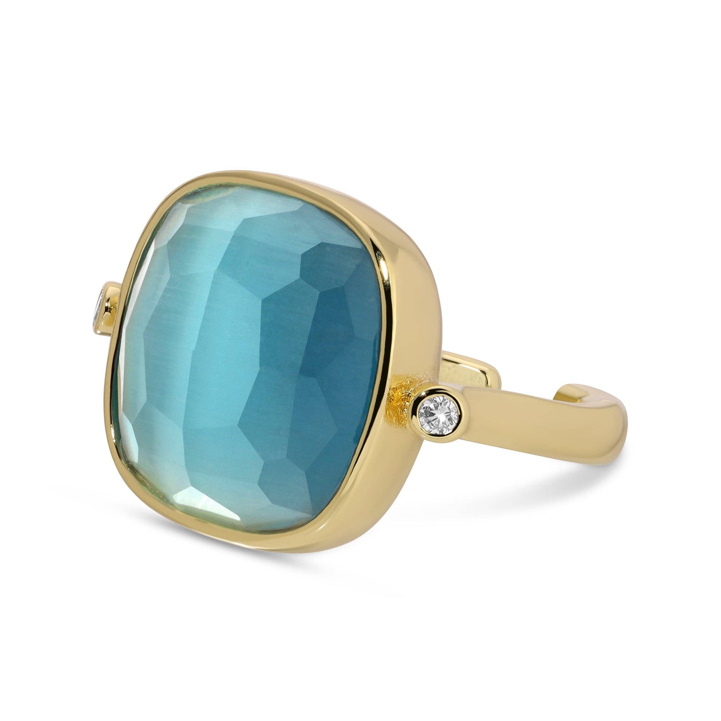 Splendid Iris - Ms. Reliability Square Stone Ring: White