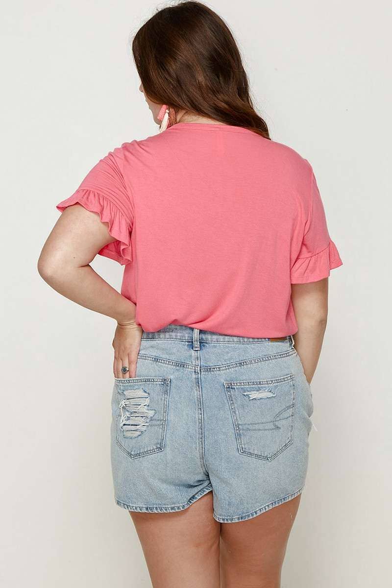 Flamingo Pink Bamboo Top