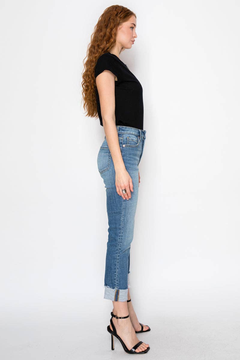TUMMY CONTROL HIGH RISE STRAIGHT LEG JEANS