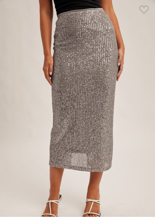 Sequin Maxi Skirt