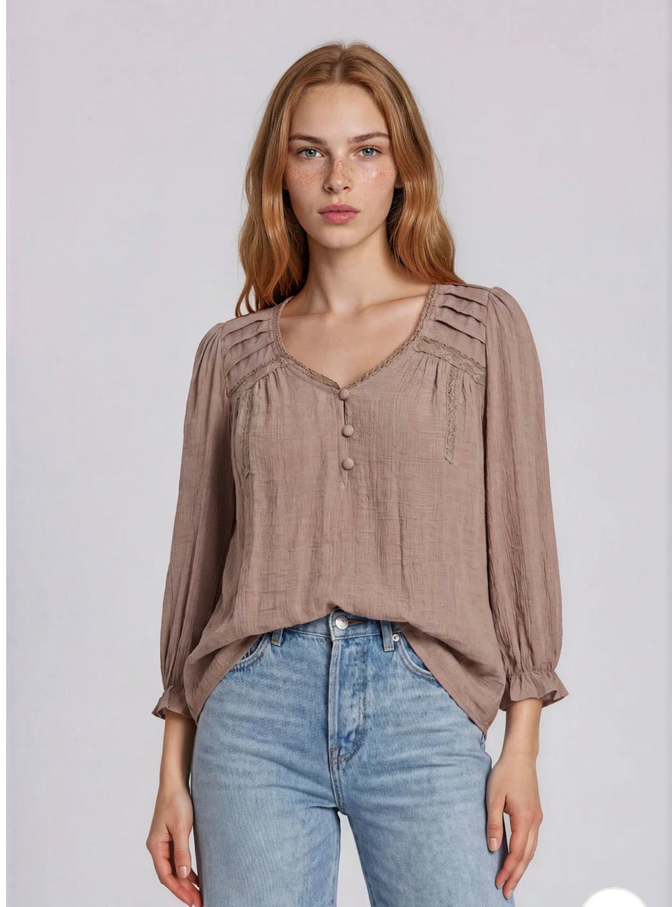 Crochet Trim Blouse