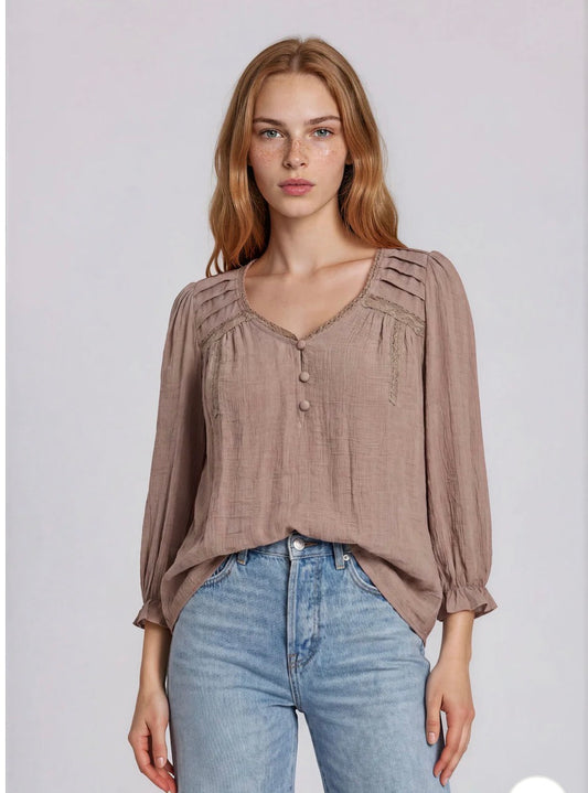 Crochet Trim Blouse
