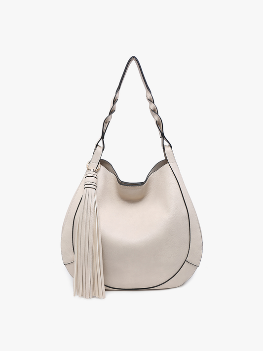 Eloise Large Tassel Hobo w/ Braided Handle