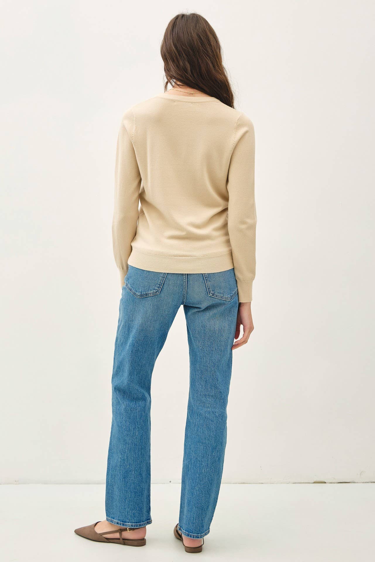 Be Cool - NEW COLOR-VISCOSE CREW NECK SOFT KNIT SWEATER : Ivory / L