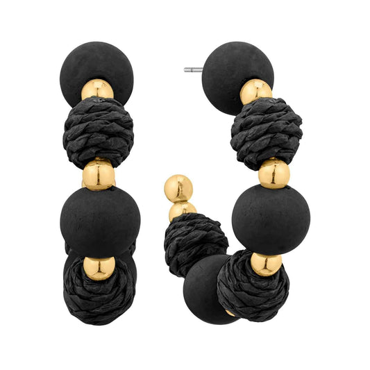 Georgina Earrings: BLACK