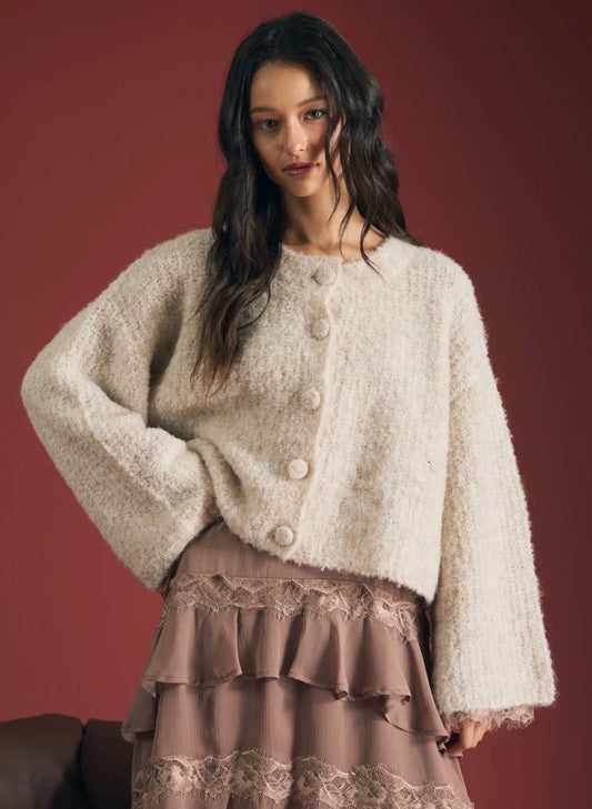 Fuzzy Cardigan Sweater