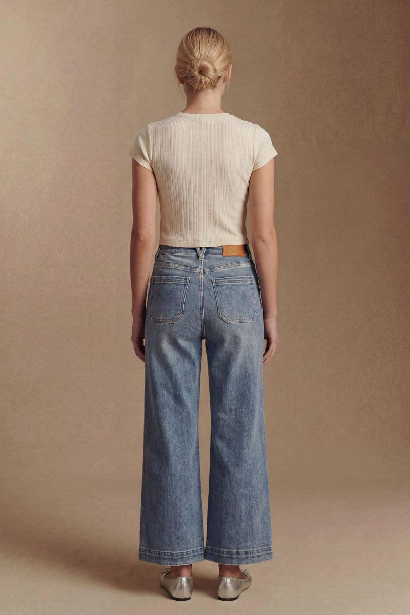 ARTEMIS VINTAGE - TUMMY CONTROL HIGH RISE CROP PALAZZO JEAN