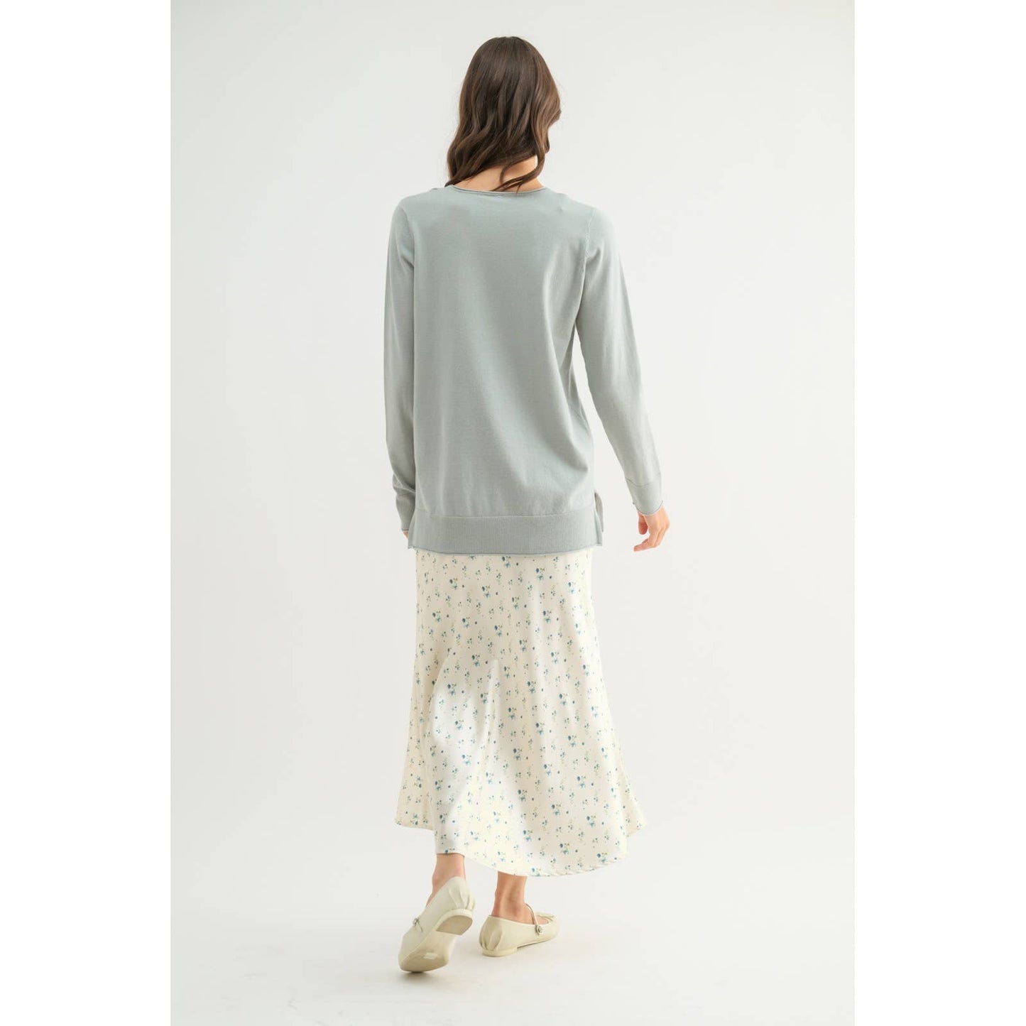 Lightweight Boat Neck Sweater - Mint