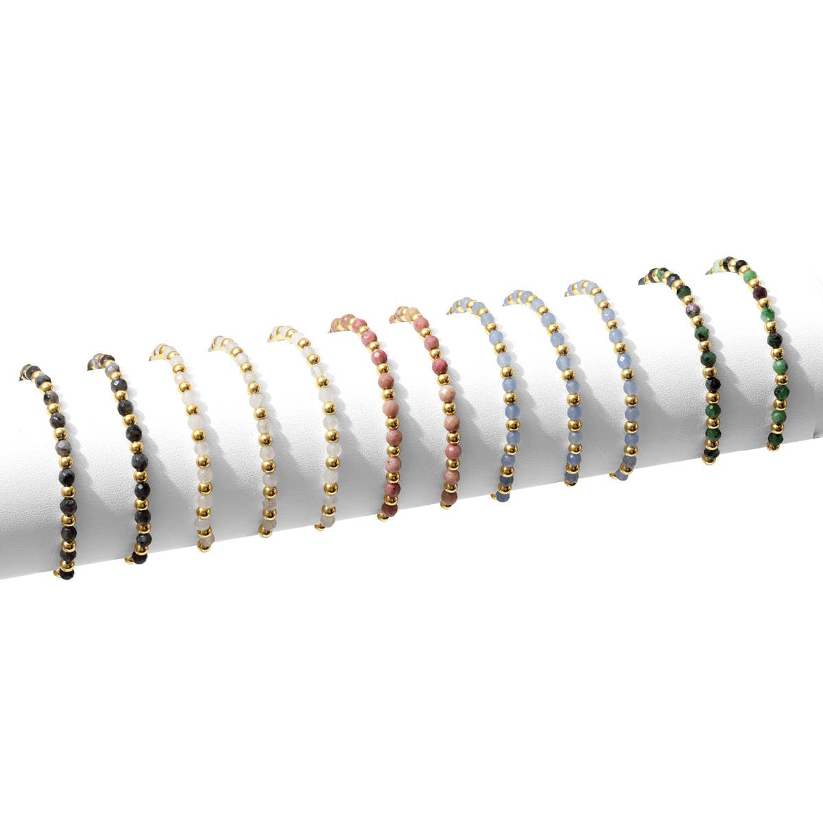 Splendid Iris - Stretch Stone & Bead Bracelet - Assorted