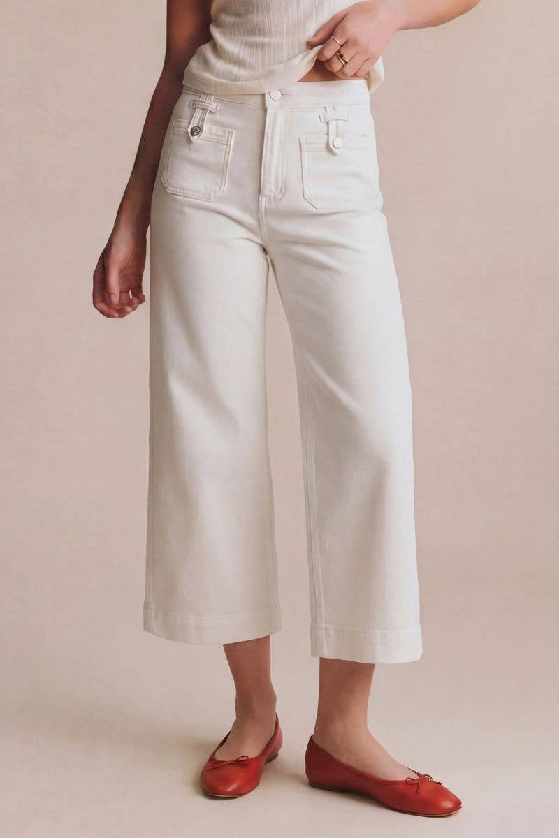 ARTEMIS VINTAGE - TUMMY CONTROL HIGH RISE CROP PALAZZO JEANS