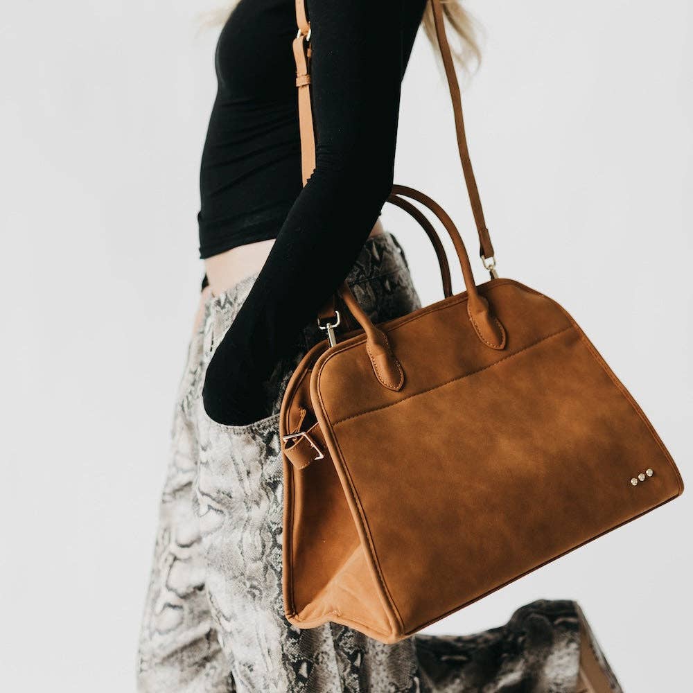 Nirvana Nubuck Tote: Camel