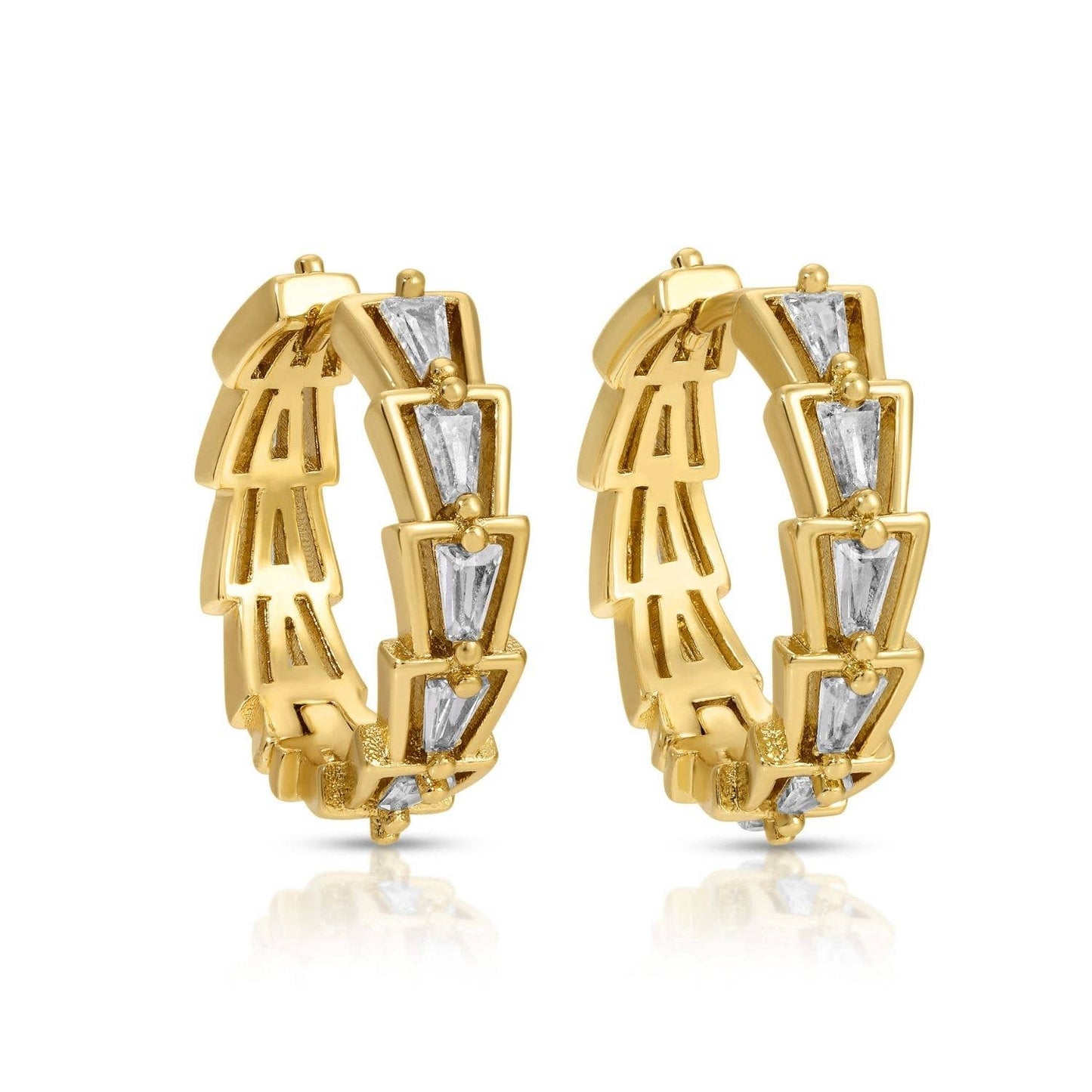 Bold Sparkle Huggies: Gold