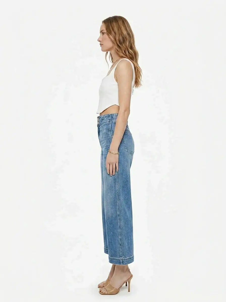 ARTEMIS VINTAGE - HIGH RISE CROP WIDE JEANS