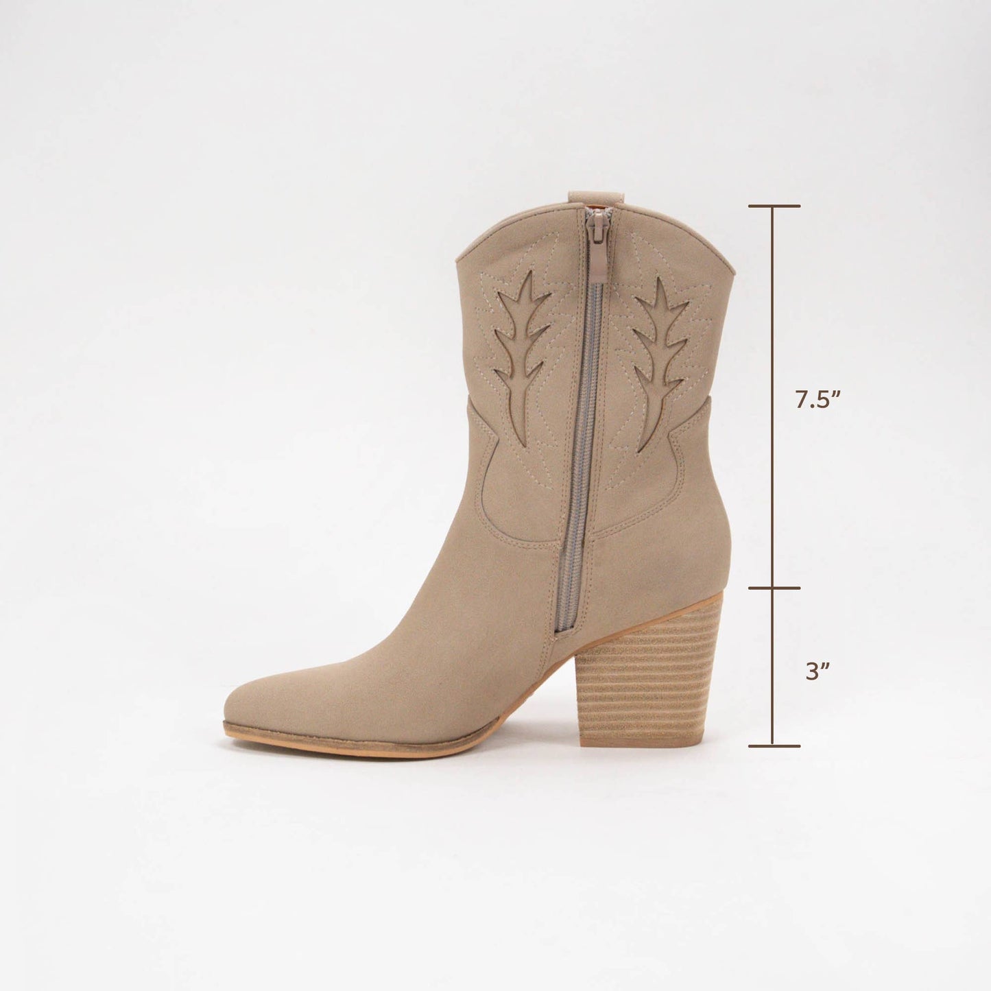 Clementine Booties in Taupe