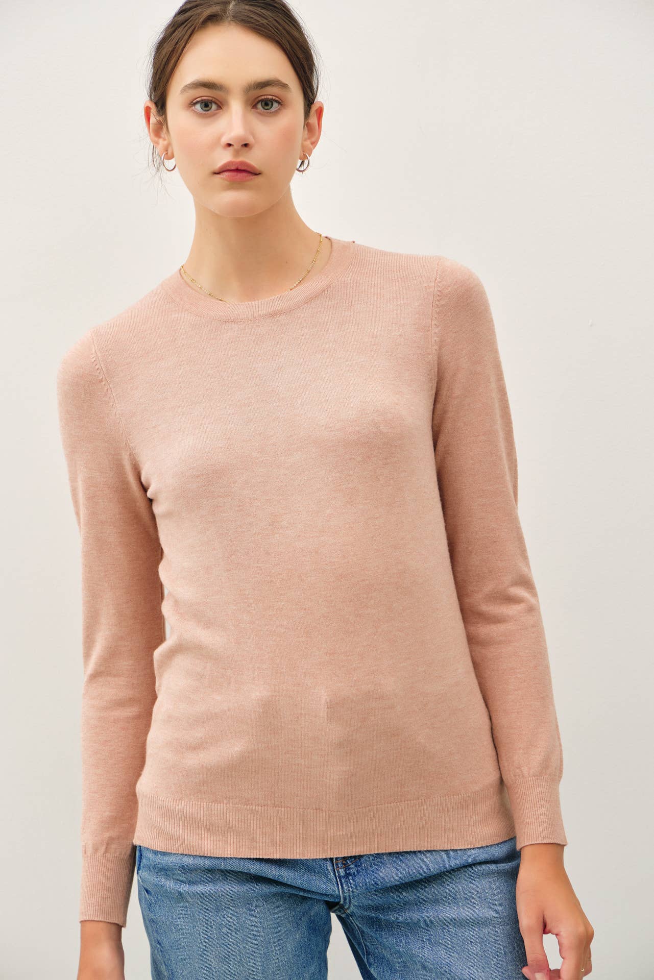Be Cool - NEW COLOR-VISCOSE CREW NECK SOFT KNIT SWEATER : Ivory / L